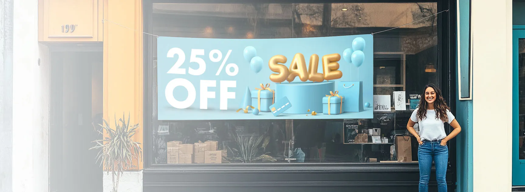 Custom Banners 25% Off Sale Small Business