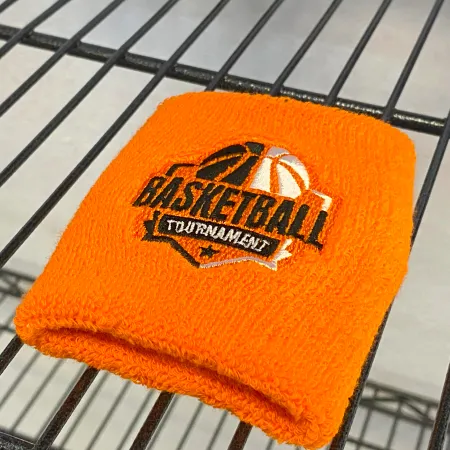 Embroidered sweat bands for your high school basketball tournament!